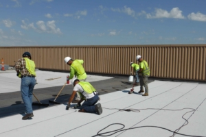 Installing Cap Sheet on SBS Roof