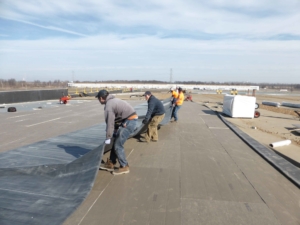 Setting EPDM Sheets in Place