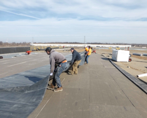 Setting EPDM Sheets in Place