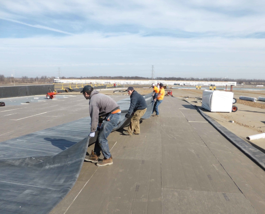 Setting EPDM Sheets in Place